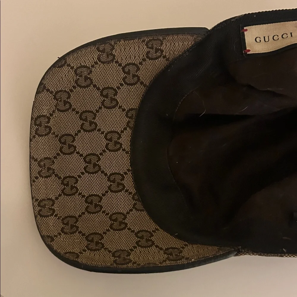Authentic Gucci Canvas Beige GG Monogram Hat